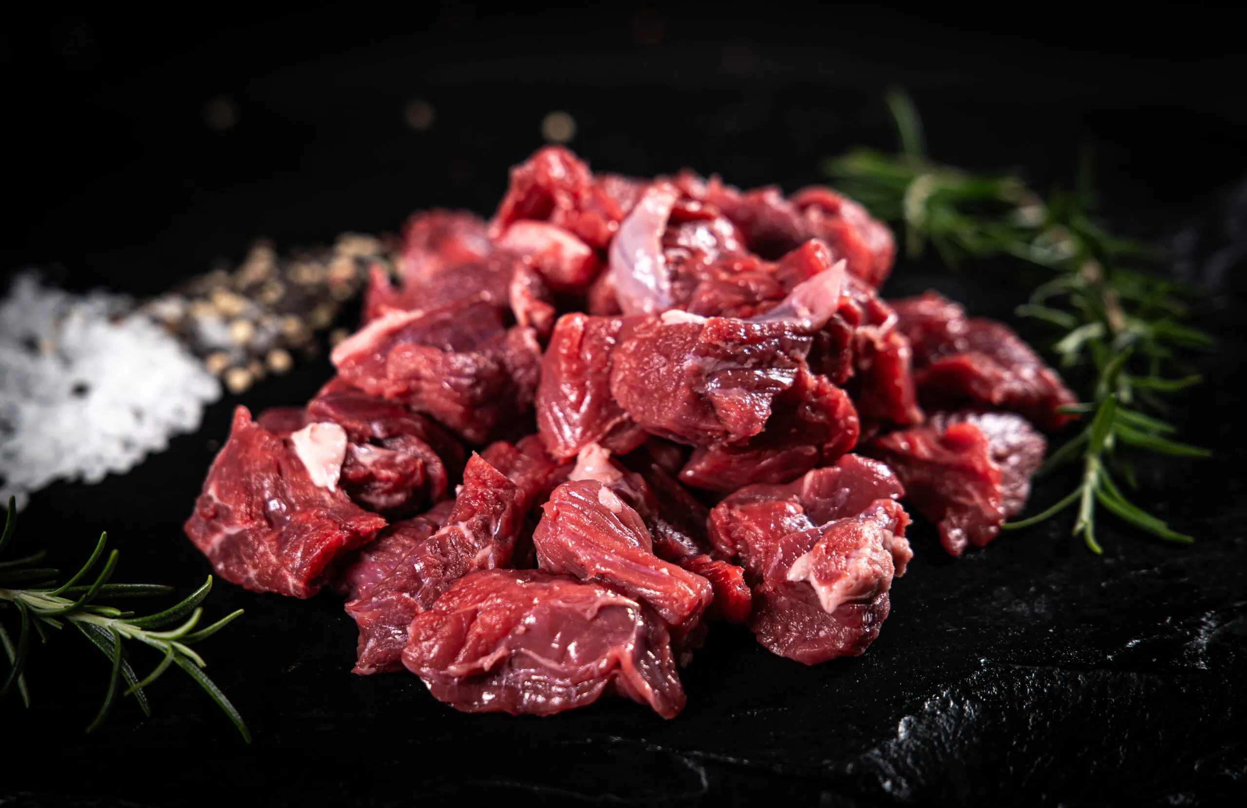 Gewürfeltes rohes Rindfleisch